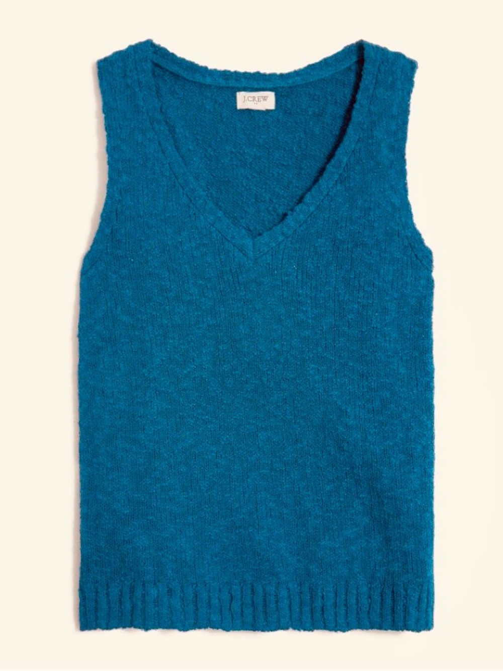 NEW J. Crew Factory Women's V-Neck Sweater Tank — Teal Blue